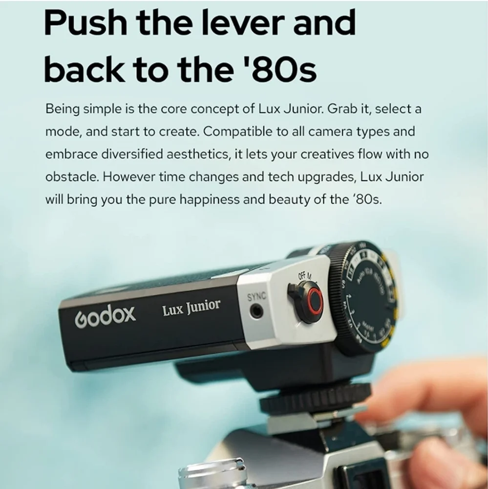 Godox Lux Junior GN12 Retro Camera Flash New